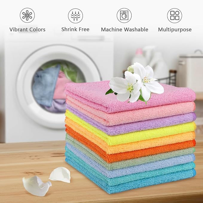 Orighty Washcloths Towels Set 20 Pack, Highly Absorbent and Soft Feel - Image 6