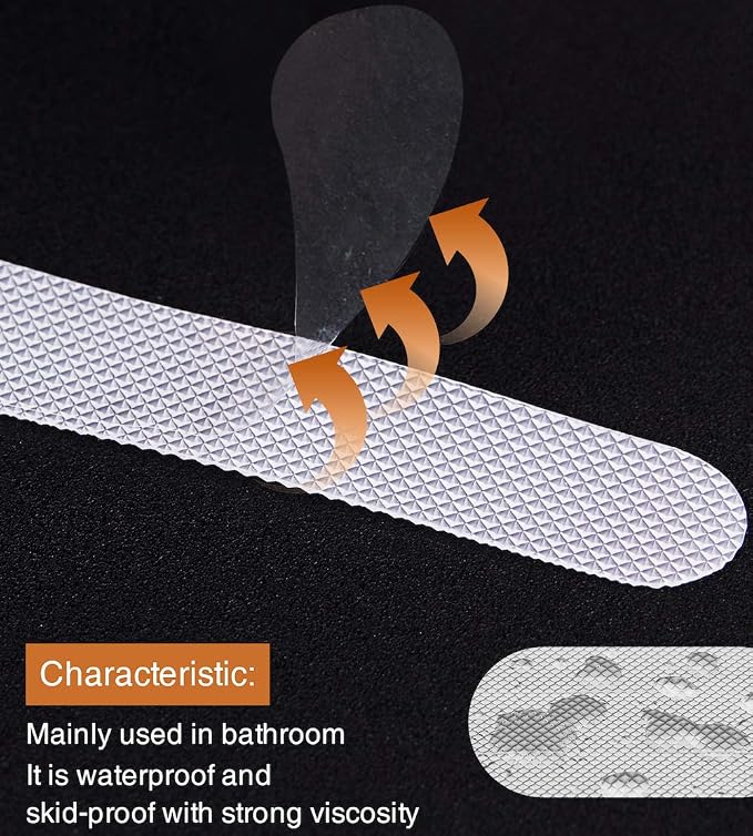 Anti Slip Shower Stickers 24 PCS Safety Bathtub Strips Adhesive Decals - Image 2