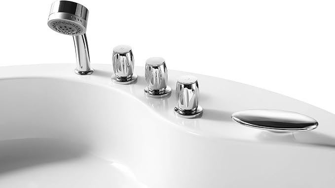 Empava 59 in. Acrylic Freestanding Whirlpool Bathtub - Image 5