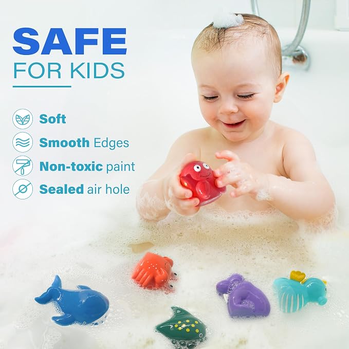 LotFancy Bath Toy, No Holes Baby Bath Toys - Image 3