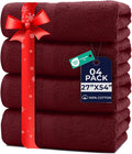 DAN RIVER Bath Towels Set of 4, 27 x 54 Inches, 100% Cotton, Larger & Lighter by DanRiver