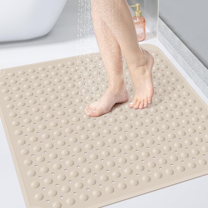 OTHWAY Square Shower Mat 32x32, TPE Non-Slip Shower Mats by OTHWAY