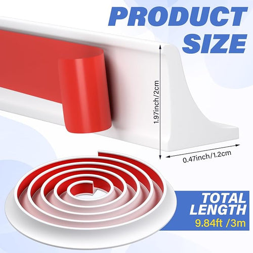 118 Inch Shower Splash Guard for Bathtub Waterproof Self-Adhesive Shower Corner - Image 2