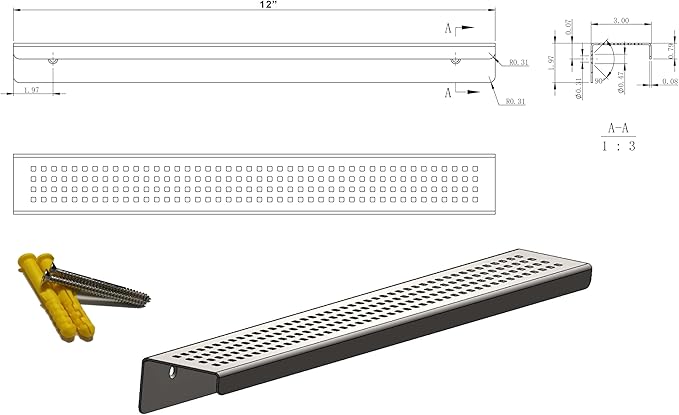 SereneDrains Stainless Steel Polished Chrome Shower Shelf - Image 5