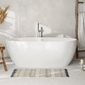 FerdY Tahiti 67" Freestanding Bathtub Elegant Oval Shape, Glossy White Double by FerdY