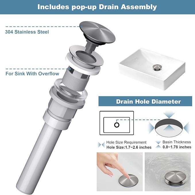 Bathroom Faucet Tall Vessel Waterfall Faucet Brushed Nickel Deck Mount Single - Image 8