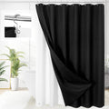 3 in 1 Long Shower Curtain Set-72 W x 78 H, Waterproof Fabric by Unknown