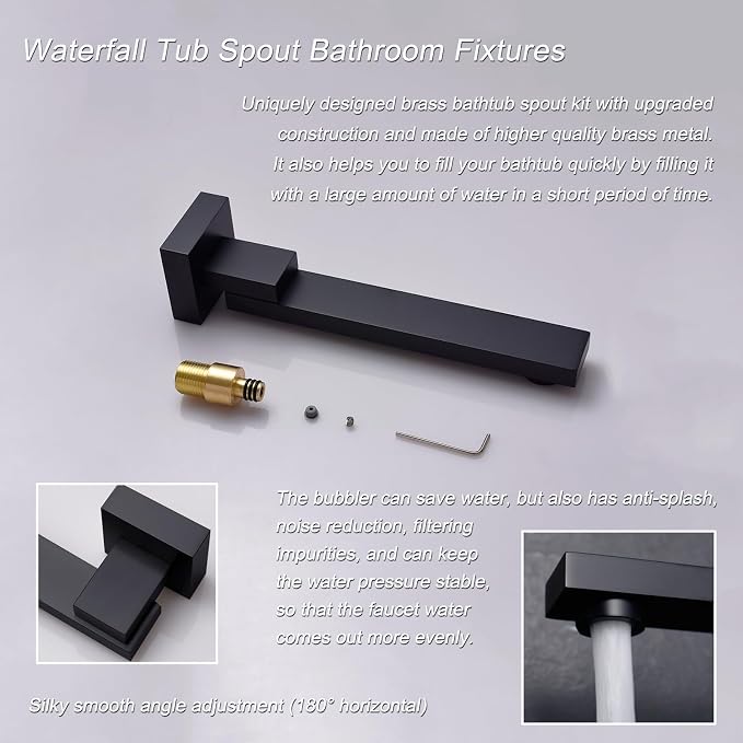 Thermostatic Shower System Matte Black Shower Faucet Set - Image 6