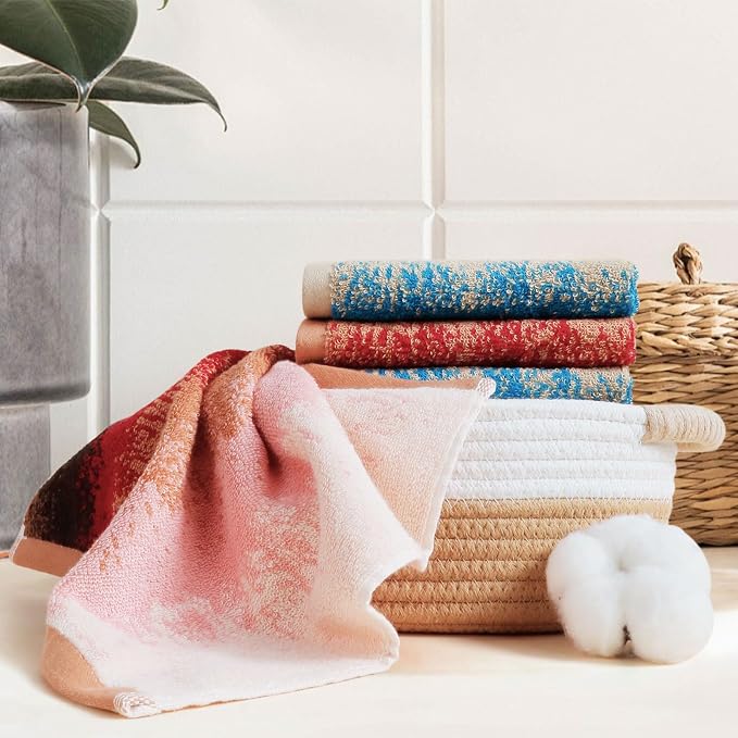 SEMAXE 100% Cotton Washcloths 12-Pack, 13 × 13 Inch Soft Luxury Face Towels – - Image 9