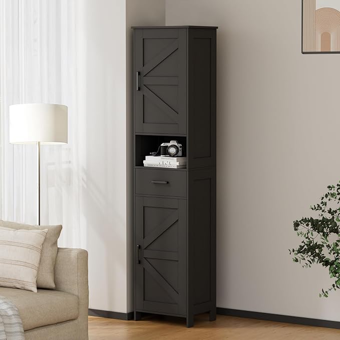 Homhedy 67" H Tall Bathroom Storage Cabinet - Image 8