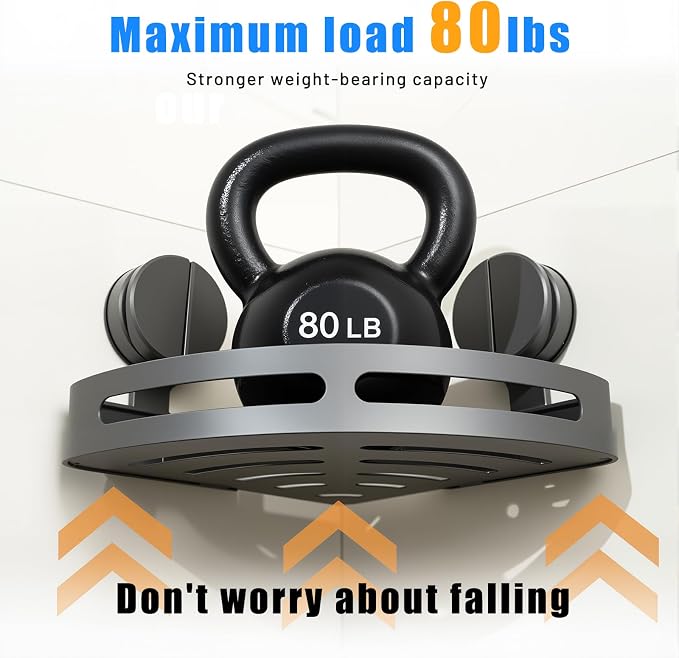 Corner Shower Caddy Suction Cup Shower Shelf Corner No Drilling Bathroom Shower - Image 5