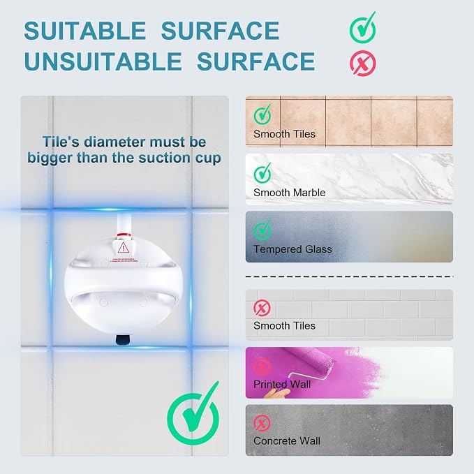 Upgraded Suction Shower Grab Bar, Extra Strong 418lb Suction Handle - Image 3