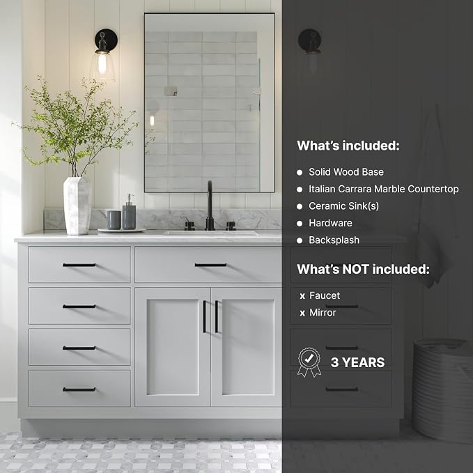 ARIEL 67" Grey Bathroom Vanity - Image 5