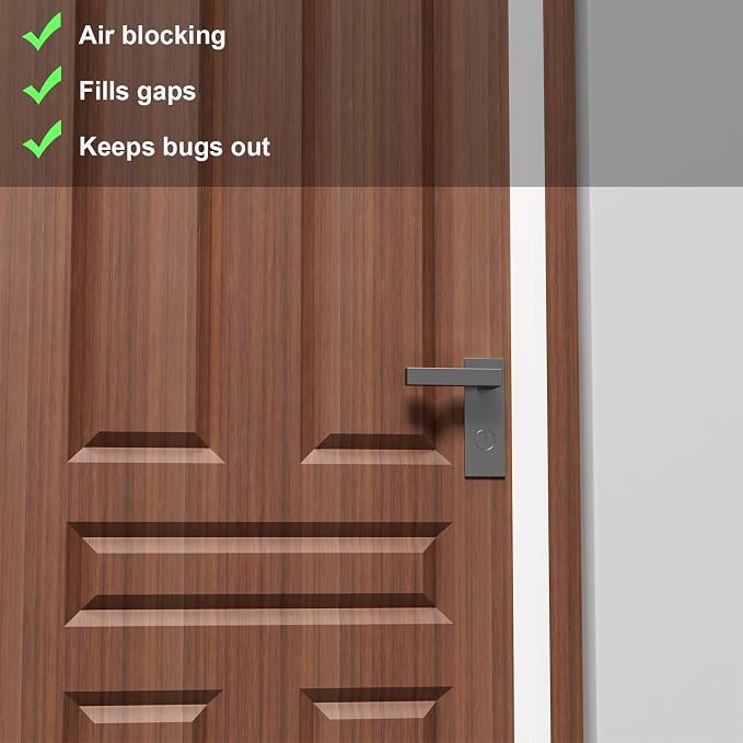 T-Shaped Door Draft Stopper, 1.97 in x 10 Ft Silicone Seal Strip - Image 5