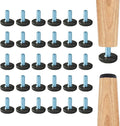 WAFJAMF 32 PCS M6 Thread Adjustable Furniture Levelers Screw in Threaded by WAFJAMF