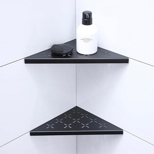 10" Corner Shower Shelf, Recessed Corner Shelf Organizer Rack, No Drilling by XiarnotogiHome