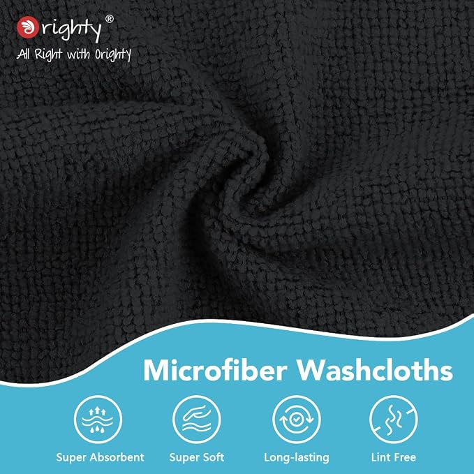 Orighty Washcloths Towels Set 20 Pack, Highly Absorbent and Soft Feel - Image 4