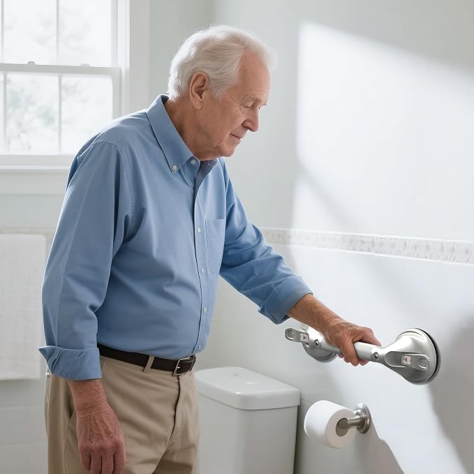 DAILYLIFE Grab Bars for Bathtubs and Showers, 15 inch Shower Handles for - Image 9