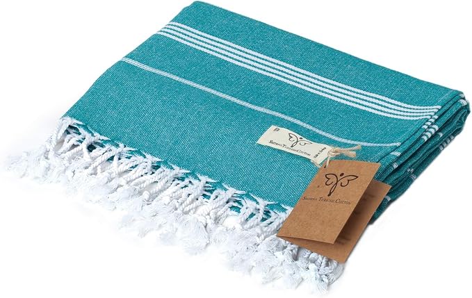 SMYRNA TURKISH COTTON Classical Series Turkish Hand Towels Set of 2, 18x30 inch - Image 7