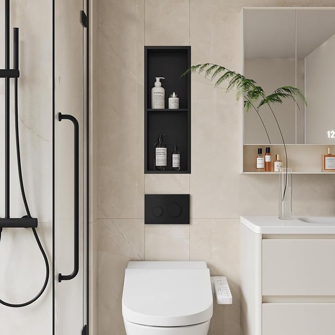 Neodrain Shower Niche Double Shelf Stainless Steel No Tile Needed Bathroom - Image 4