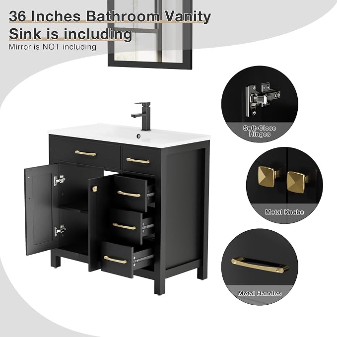 LUCKWIND 36" Bathroom Vanity - Image 3