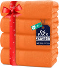 DAN RIVER Bath Towels Set of 4, 27 x 54 Inches, 100% Cotton, Larger & Lighter by DanRiver