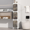 KHNR 3-Tiers Slim Bathroom Storage Cabinet, Foldable Storage Cabinets, Narrow by EnjoyYourLife