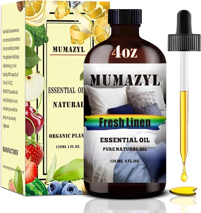 Fresh Linen Essential Oil, Fresh Linen Oil 4 Fl Oz 120ML by MUMAZYLESSENTIALOIL