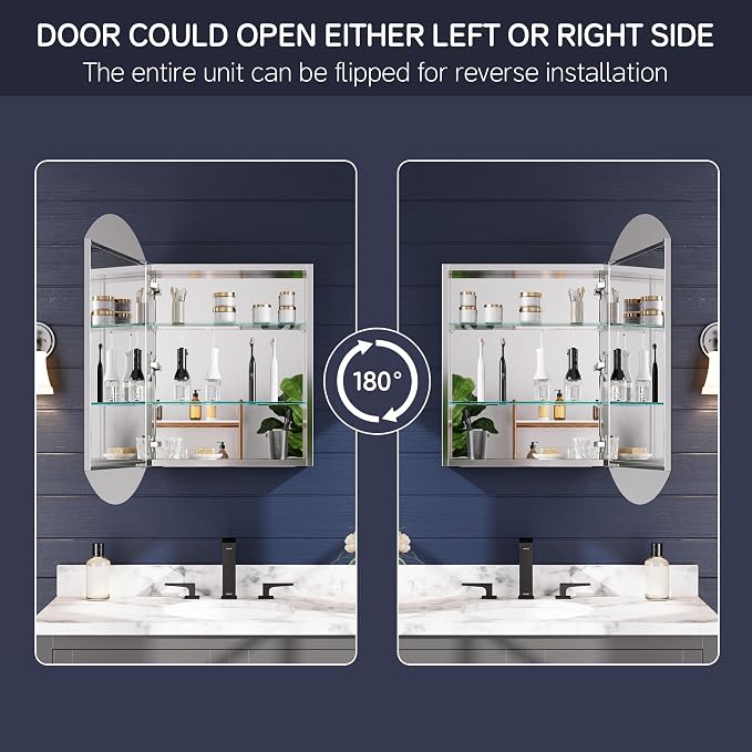 Medicine Cabinet 20" x 32", Bathroom Medicine Cabinet - Image 4