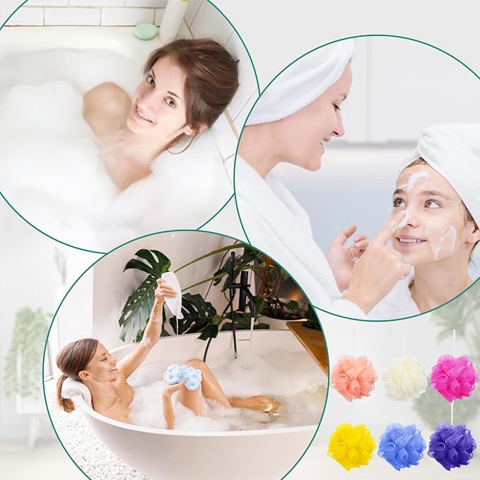 Sunnyray 100 Pcs Bath Sponge Shower Loofahs Bulk Bath Luffas Exfoliating Body - Image 5