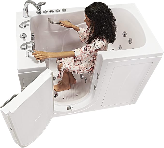 Ella Monaco 32"x52" Acrylic Air and Hydro Massage Walk-In Bathtub - Image 4
