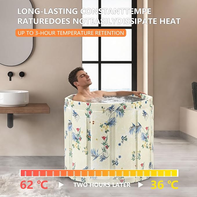 Portable Bath Tub for Adult, Foldable Soaking Bathtub for Hot SPA&Ice Bath - Image 3