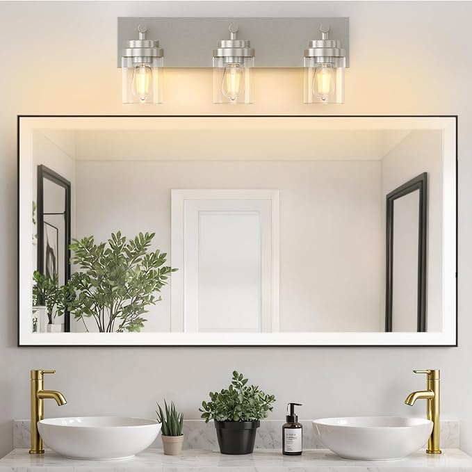 IZORRO Bathroom Vanity Light Fixture, 3-Light 22 Inch Brushed Nickel Bathroom - Image 7