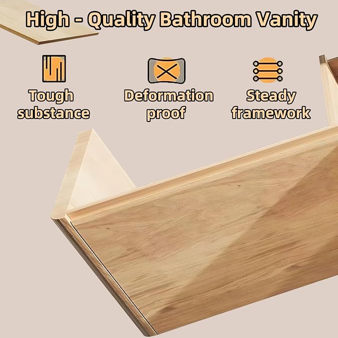 40IN Wall Mounted Bathroom Vanity Set - Image 5