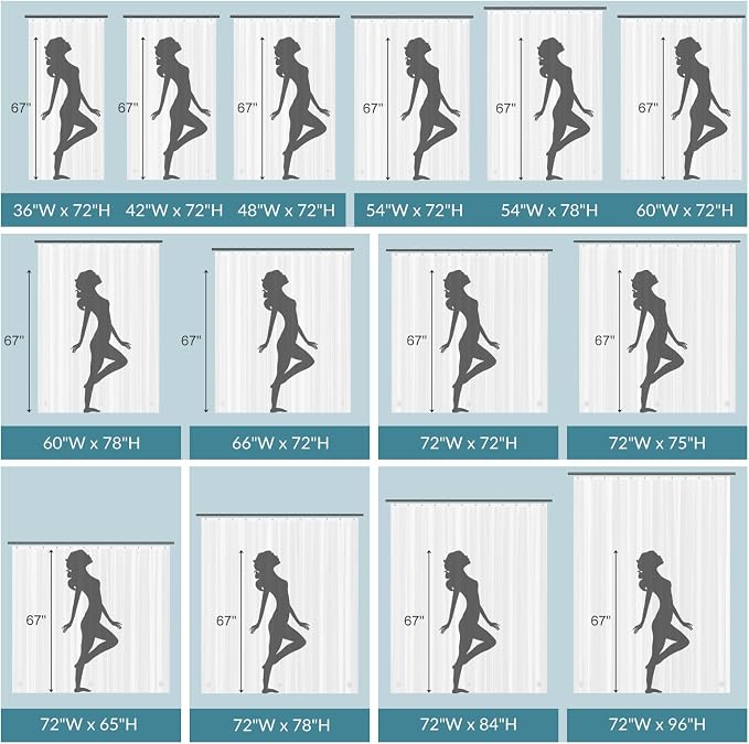 Titanker Plastic Shower Curtain Liner - Image 7