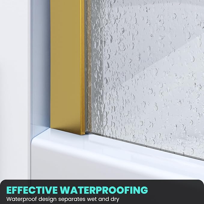 Shower Glass Panel 24" W x 62" H Frameless Bathtub Door Single Fixed Shower - Image 4