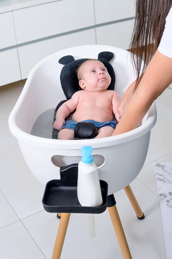 Luxury Baby Bathtub with Wooden Stand – 3-Stage Convertible, Ergonomic & - Image 2