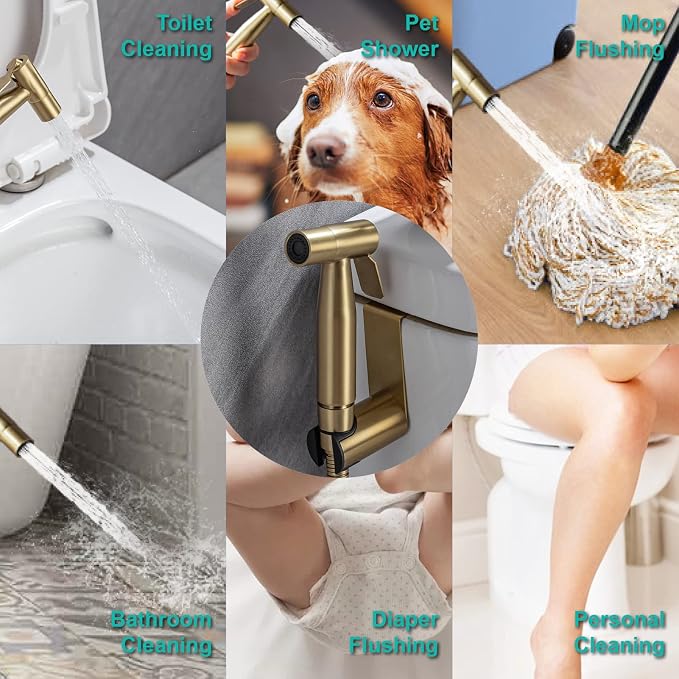 BARROCK Handheld Bidet Sprayer for Toilet, 2 Pack Bidets Faucet for Existing - Image 7