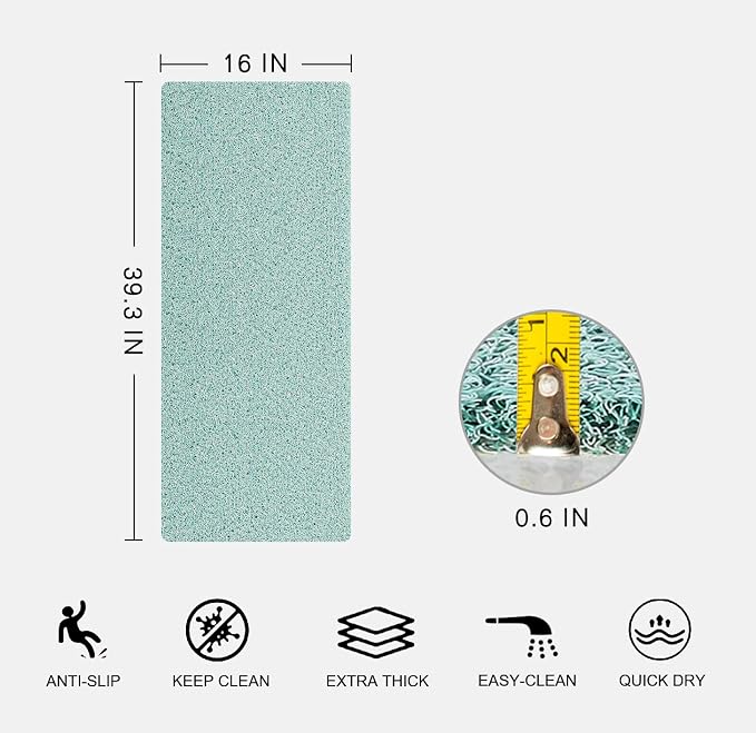 Nonslip Bathtub Mat, Anti Slip Bath Mat 0.6" Extra Thick, Quick Dry Bath Tub - Image 2