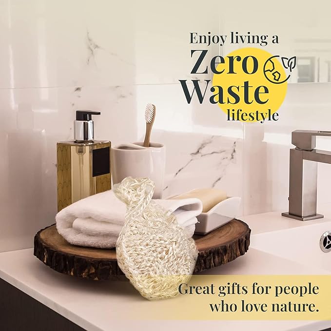 Natural Handwoven Sisal Loofah Body Scrubber - Image 4