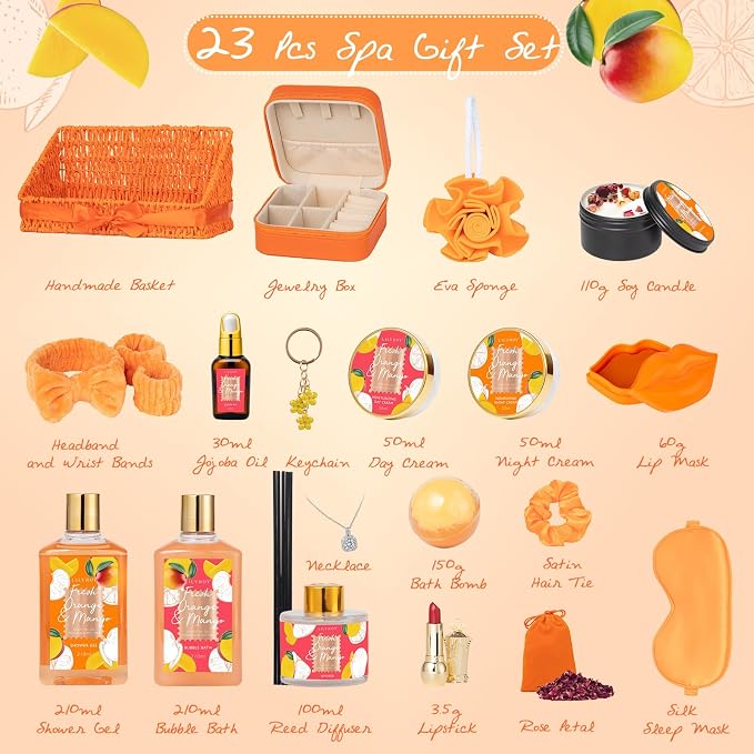 Christmas Gifts for Women Gift- 23-Piece Bath & Body Gift Basket Set for Women - Image 2