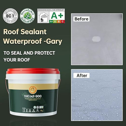 1 Gallon Gray Roof Sealant Waterproof, Elastomeric Roofing Coating Liquid - Image 2