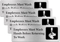 Employees Must Wash Hands Signs, Wash Hands Signs by Silvivao