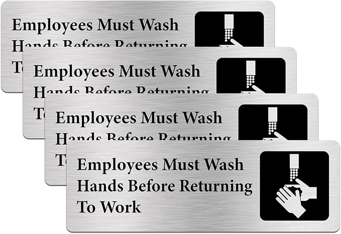 Employees Must Wash Hands Signs, Wash Hands Signs by Silvivao