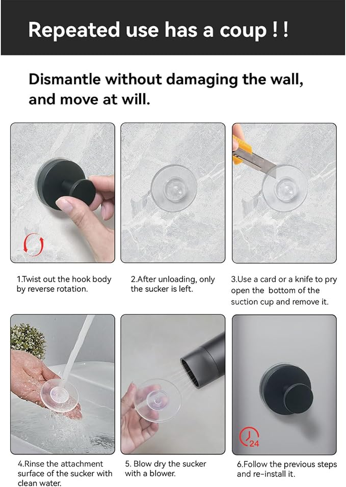 Suction Cup Hooks for Shower, Shower Hooks for Hanging Towels, Bath Balls - Image 9