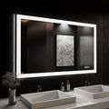 ISKM Framed LED Mirror for Bathroom 48"x28", Dimmable LED Bathroom Mirror by ISKM-IStillKeepMovin