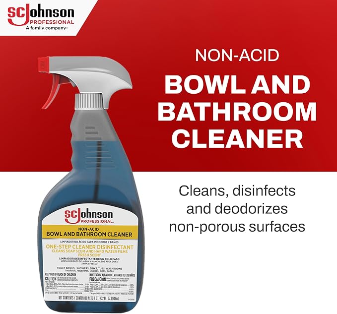 SC Johnson Professional Non-Acid Bowl and Bathroom Cleaner, Disinfectant Cleaner - Image 2