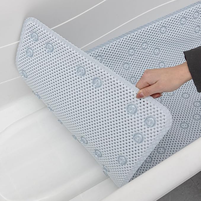 Double Layer Foam Non Slip Bathtub Mat 37x17in, More Comfortable and Thicker - Image 6