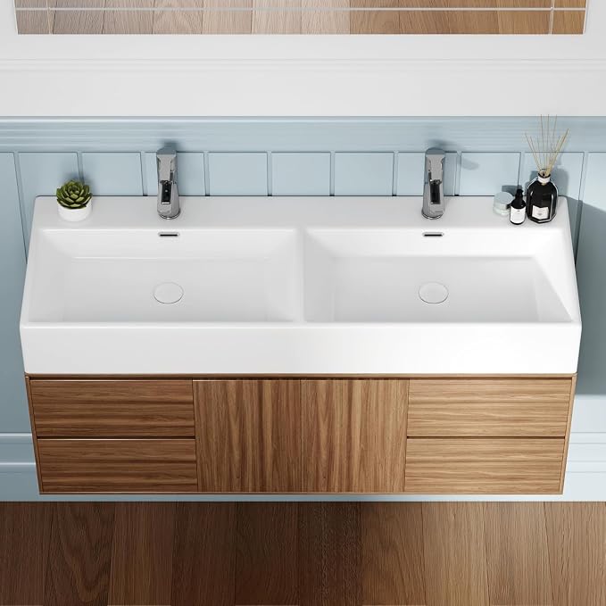 Eridanus Bathroom Vessel Sinks 48" x 16.5", Premium Wall Mount Bathroom Vanity - Image 7