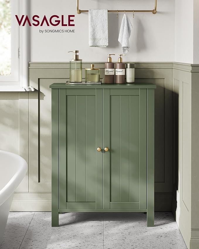 VASAGLE Floor Storage Cabinet, Freestanding Storage Unit - Image 2